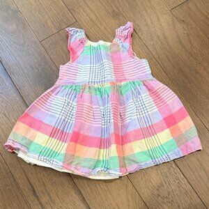 Baby Gap Colorful Plaid Kids Dress Size 18-24 Months